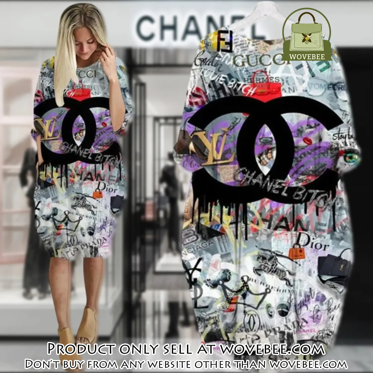 Chanel batwing pocket dress luxury brand for women pd080 wvb0349354